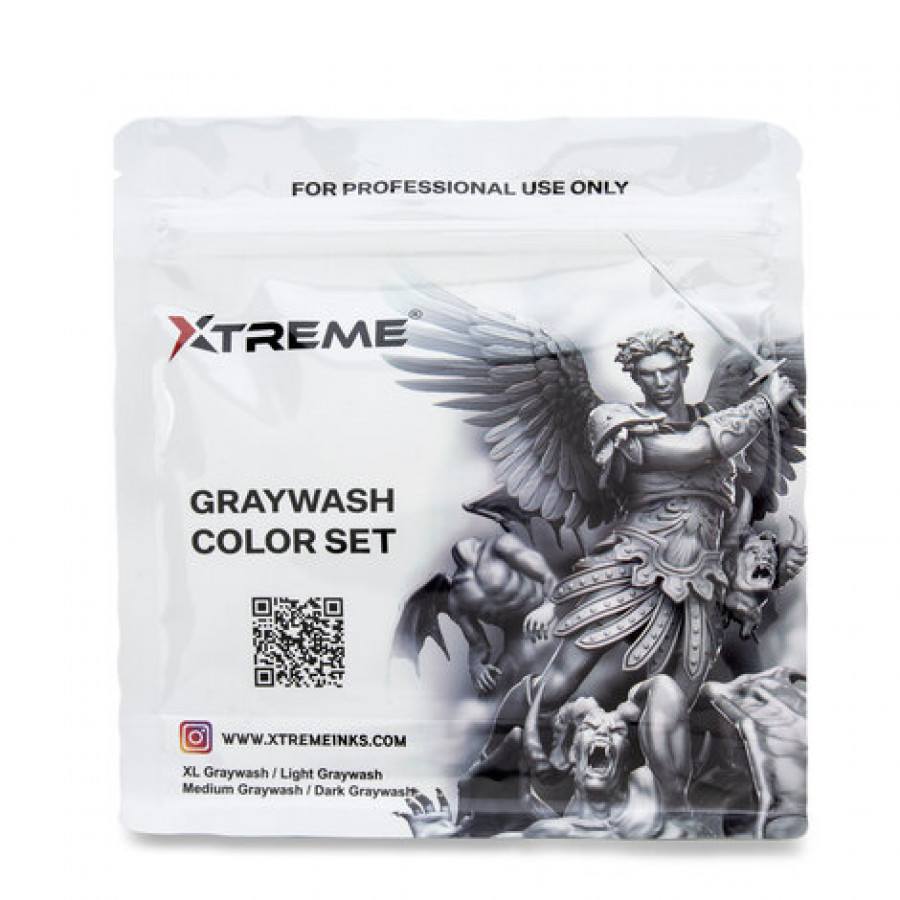 Тату краска Xtreme Ink Graywash Set (4 пигмента)